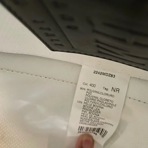 MSGM leather PVC buckle multi shoulder sling bucket backpack buckle white black - Picture 8 of 8